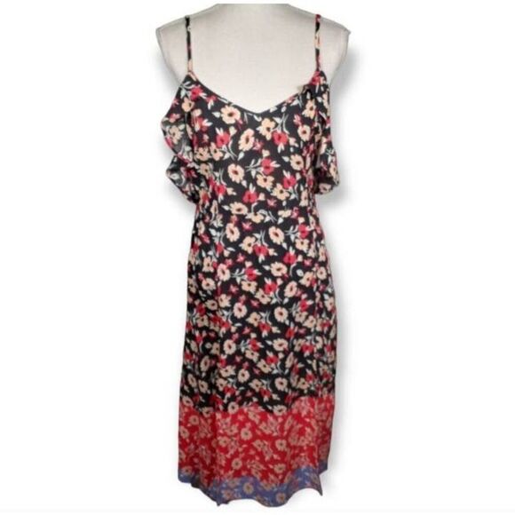 Express Floral Maxi Dress - Black and Red - Picture 4 of 13